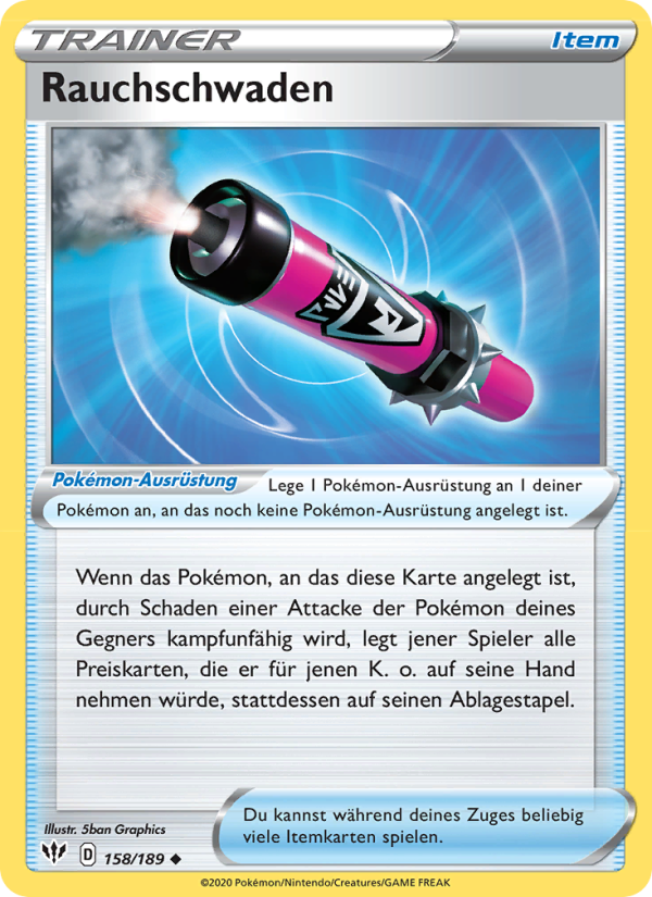 Rauchschwaden 158 — Flammende Finsternis (German Pokémon TCG card)