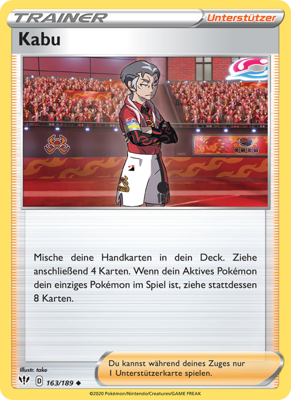 Kabu 163 — Flammende Finsternis (German Pokémon TCG card)