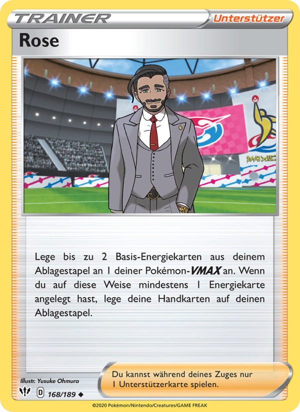 Rose 168 — Flammende Finsternis (German Pokémon TCG card)