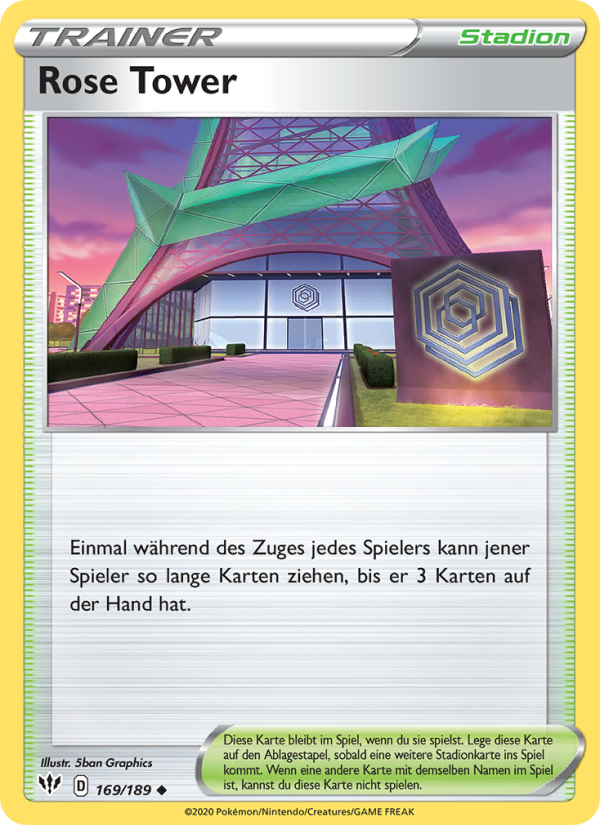 Rose Tower 169 — Flammende Finsternis (German Pokémon TCG card)