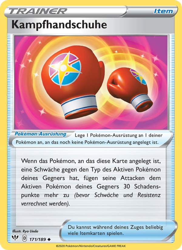 Kampfhandschuhe 171 — Flammende Finsternis (German Pokémon TCG card)