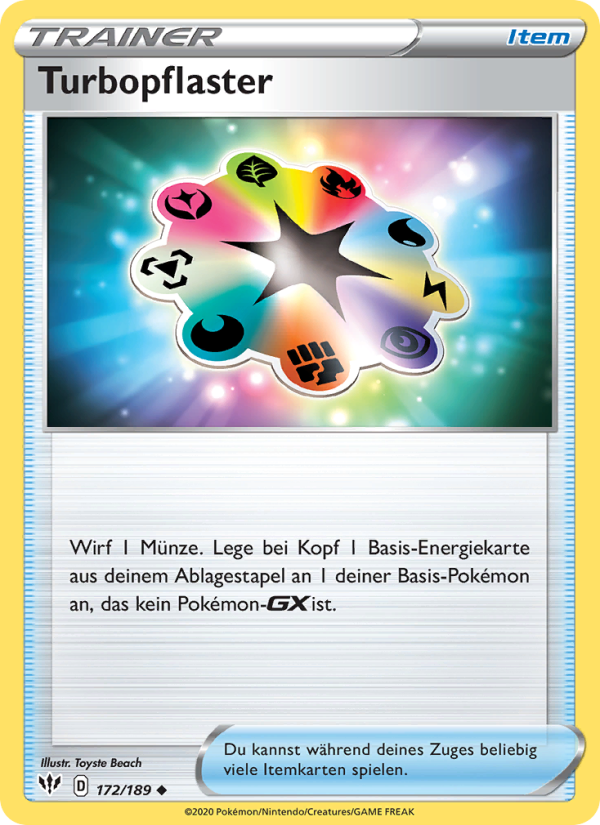 Turbopflaster 172 — Flammende Finsternis (German Pokémon TCG card)
