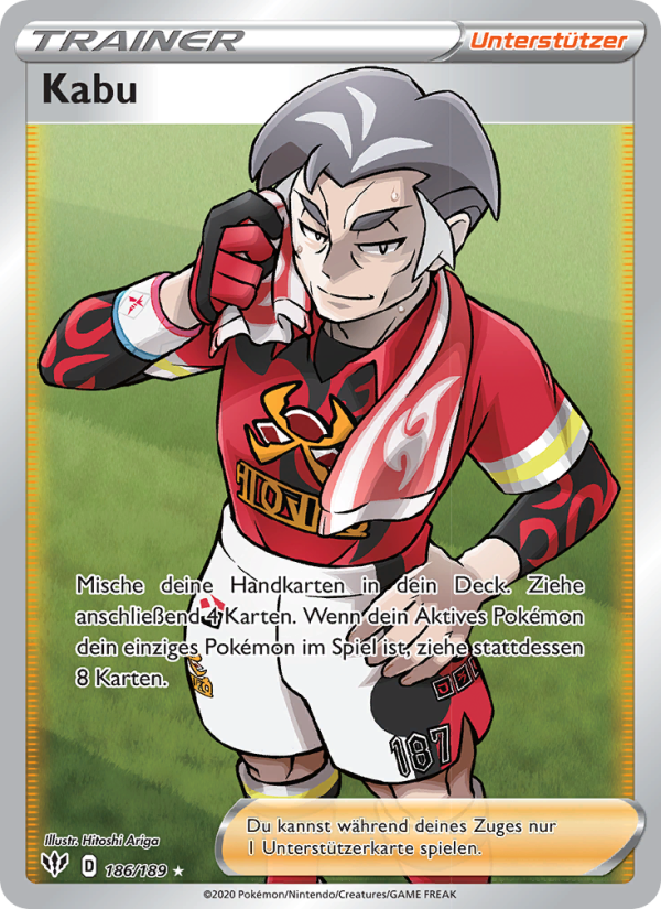Kabu 186 — Flammende Finsternis (German Pokémon TCG card)