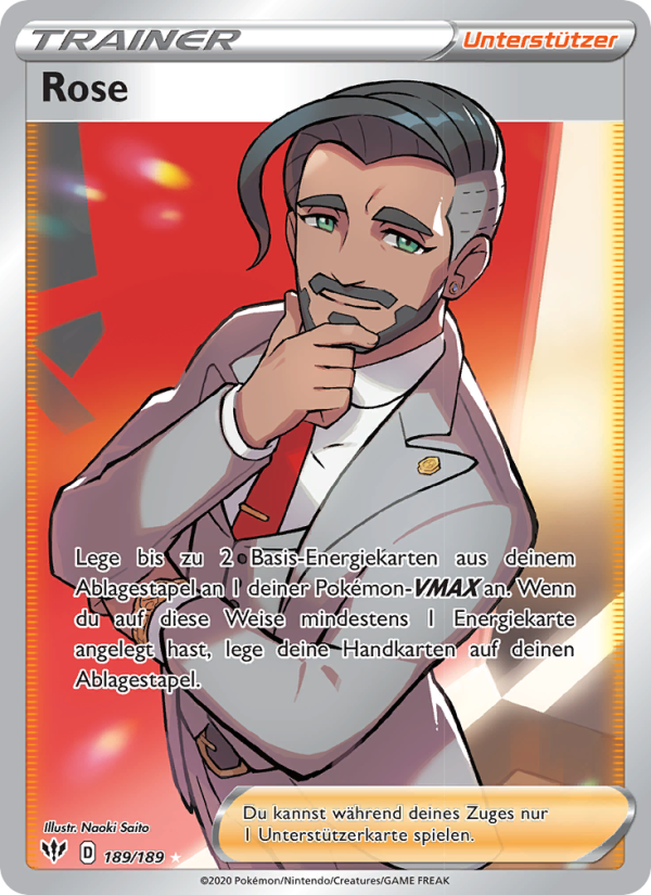 Rose 189 — Flammende Finsternis (German Pokémon TCG card)