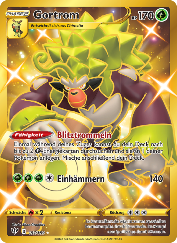 Gortrom 197 — Flammende Finsternis (German Pokémon TCG card)