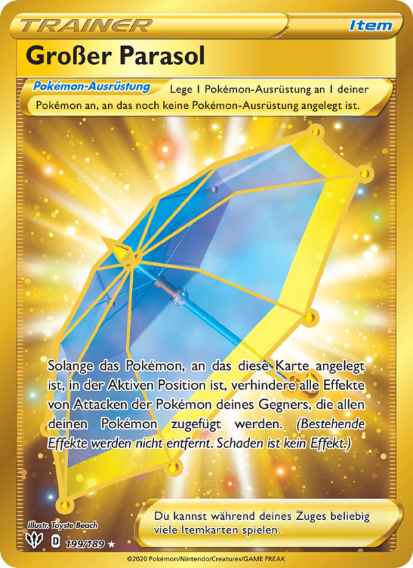 Großer Parasol 199 — Flammende Finsternis (German Pokémon TCG card)