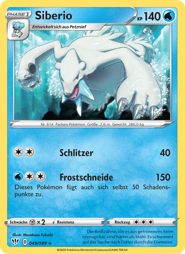 Siberio 49 — Darkness Ablaze (German Pokémon TCG card)