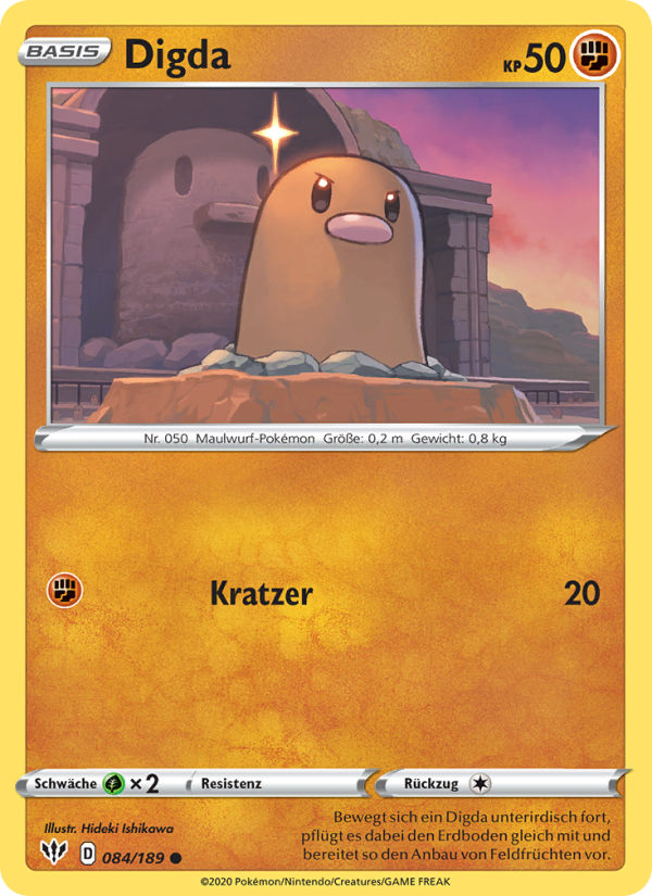 Digda 84 — Flammende Finsternis (German Pokémon TCG card)