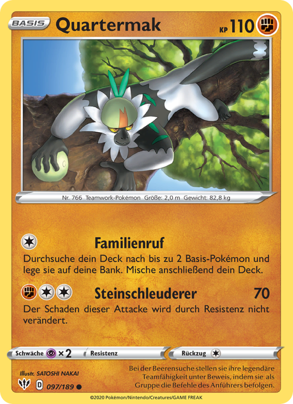 Quartermak 97 — Flammende Finsternis (German Pokémon TCG card)