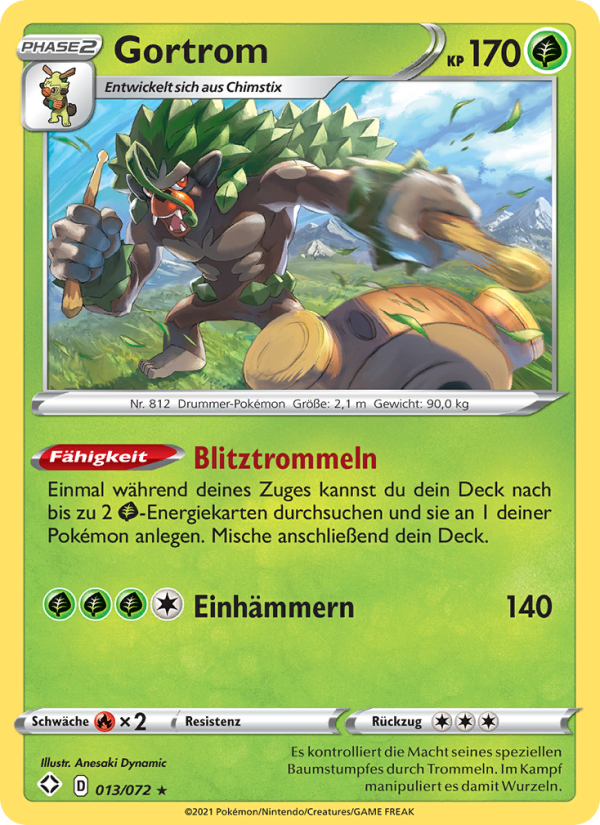 Gortrom 13 — Glänzendes Schicksal (German Pokémon TCG card)