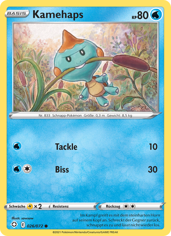 Kamehaps 26 — Glänzendes Schicksal (German Pokémon TCG card)