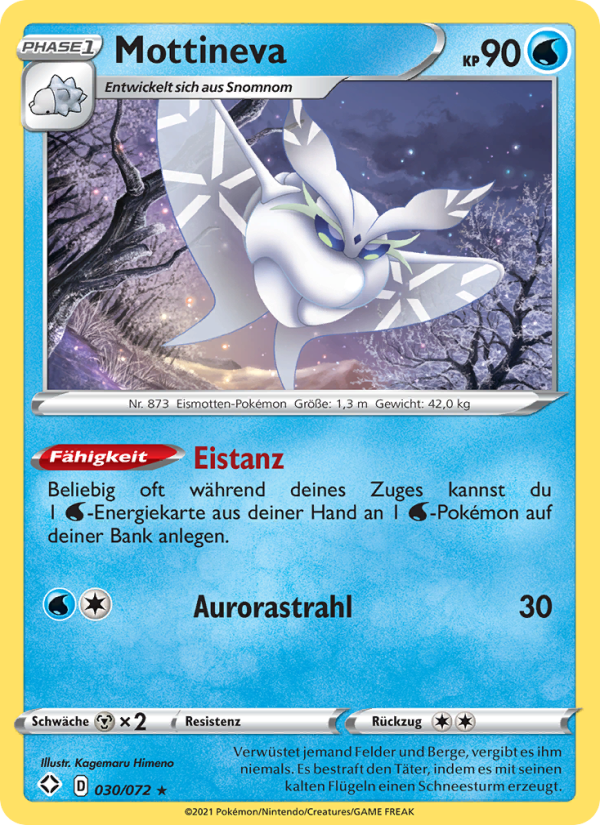 Mottineva 30 — Glänzendes Schicksal (German Pokémon TCG card)