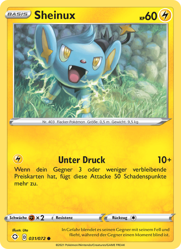 Sheinux 31 — Glänzendes Schicksal (German Pokémon TCG card)