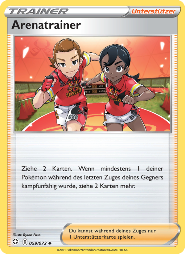 Arenatrainer 59 — Glänzendes Schicksal (German Pokémon TCG card)