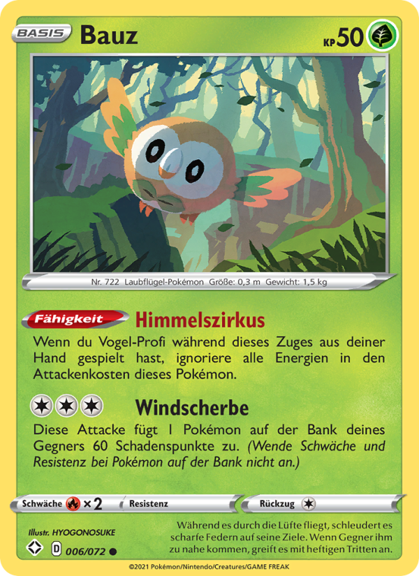 Bauz 6 — Glänzendes Schicksal (German Pokémon TCG card)