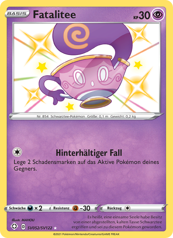 Fatalitee SV052 — Glänzendes Schicksal (German Pokémon TCG card)