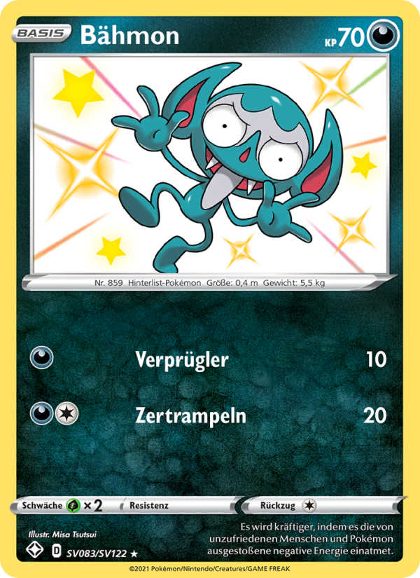 Bähmon SV083 — Glänzendes Schicksal (German Pokémon TCG card)