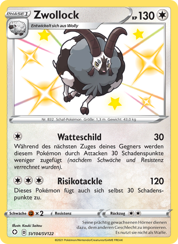 Zwollock SV104 — Glänzendes Schicksal (German Pokémon TCG card)
