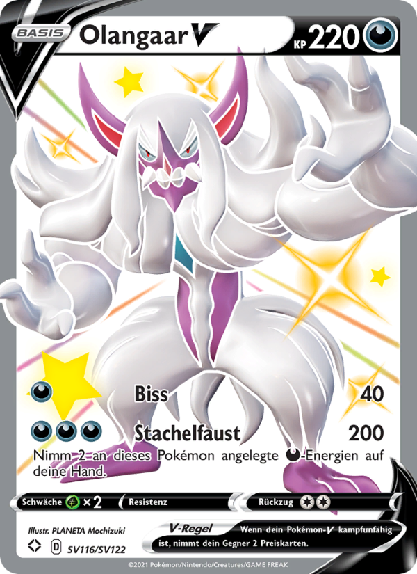 Olangaar V SV116 — Glänzendes Schicksal (German Pokémon TCG card)