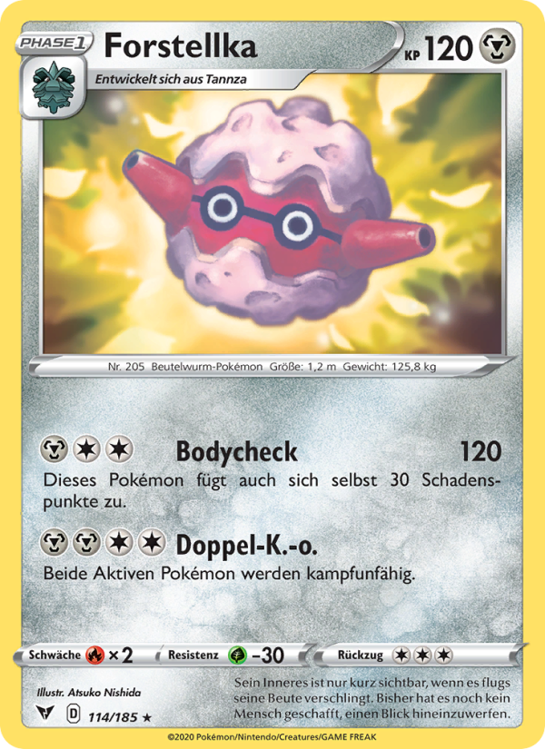 Forstellka 114 — Farbenschock (German Pokémon TCG card)