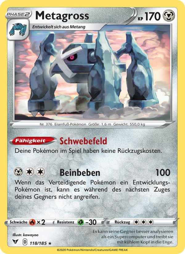 Metagross 118 — Farbenschock (German Pokémon TCG card)