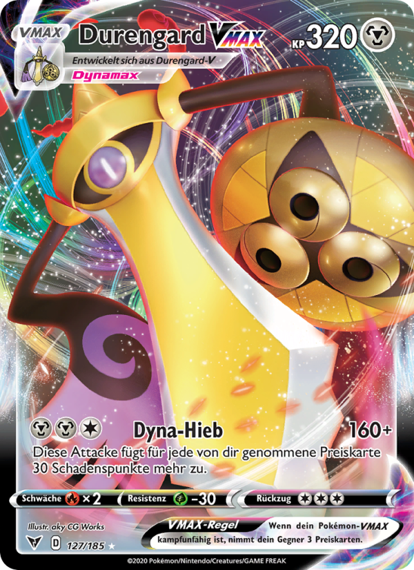 Durengard VMAX 127 — Farbenschock (German Pokémon TCG card)