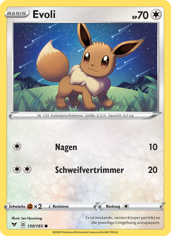 Evoli 130 — Farbenschock (German Pokémon TCG card)