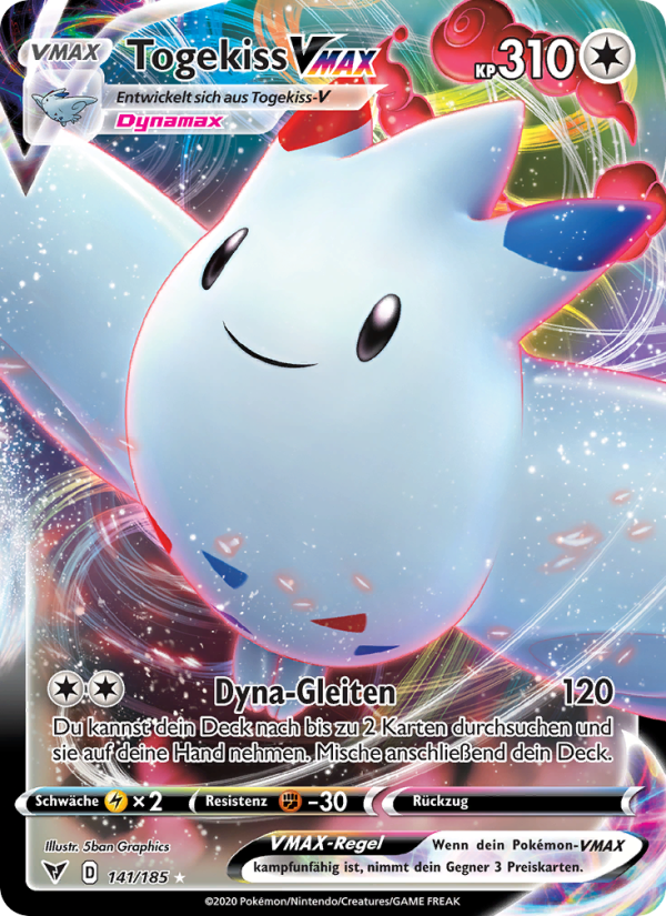 Togekiss VMAX 141 — Farbenschock (German Pokémon TCG card)