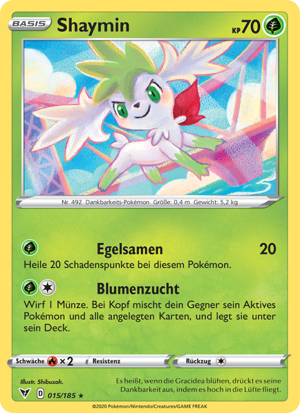 Shaymin 15 — Vivid Voltage (German Pokémon TCG card)