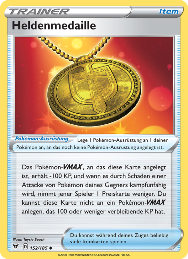 Heldenmedaille 152 — Farbenschock (German Pokémon TCG card)