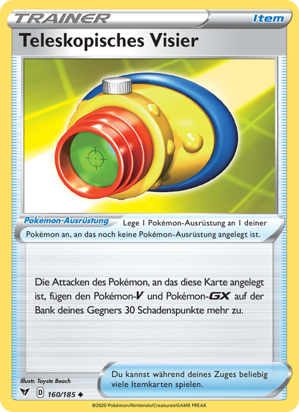 Teleskopisches Visier 160 — Farbenschock (German Pokémon TCG card)