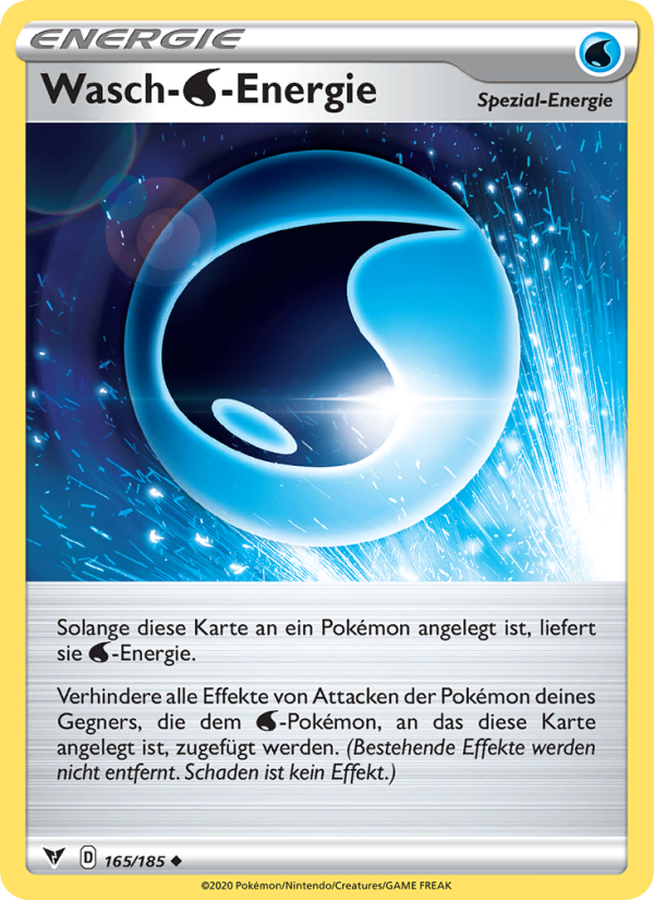 Wasch-Water-Energie 165 — Farbenschock (German Pokémon TCG card)