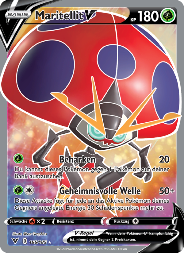 Maritellit V 166 — Farbenschock (German Pokémon TCG card)