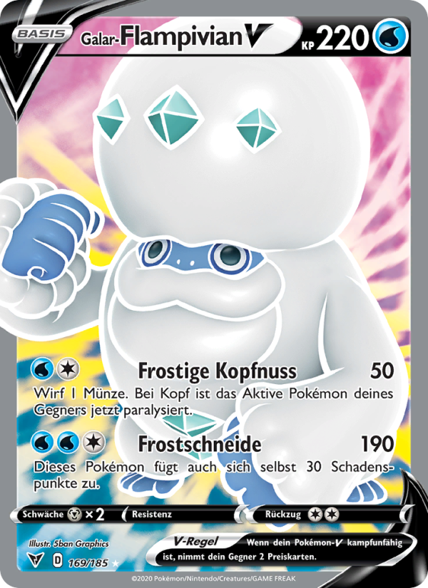 Galar-Flampivian V 169 — Farbenschock (German Pokémon TCG card)