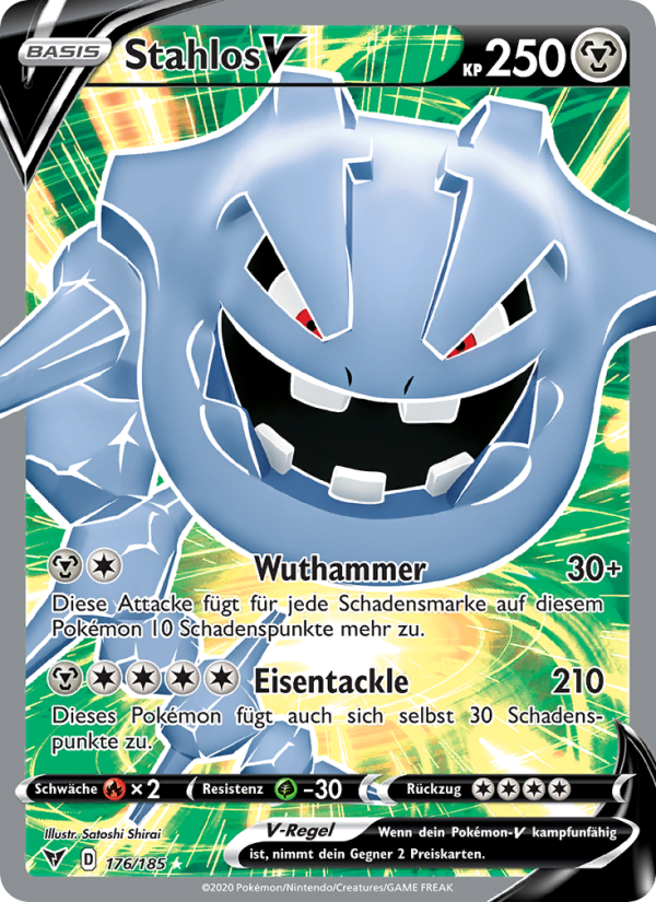 Stahlos V 176 — Farbenschock (German Pokémon TCG card)