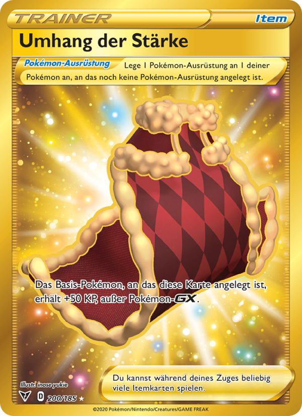 Umhang der Stärke 200 — Farbenschock (German Pokémon TCG card)