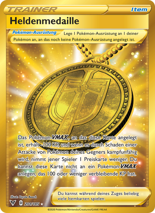 Heldenmedaille 201 — Farbenschock (German Pokémon TCG card)
