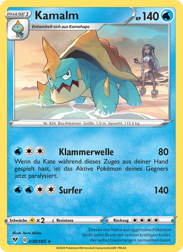 Kamalm 39 — Farbenschock (German Pokémon TCG card)