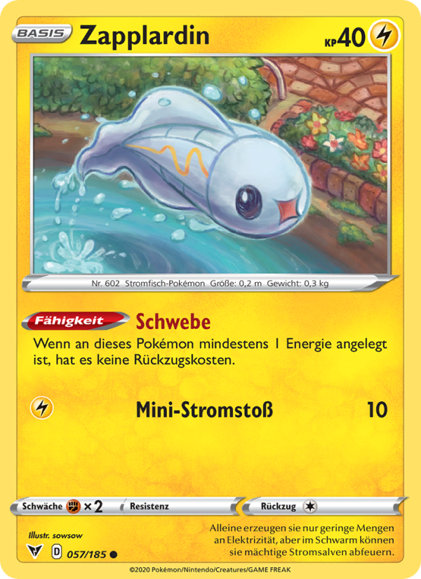 Zapplardin 57 — Farbenschock (German Pokémon TCG card)