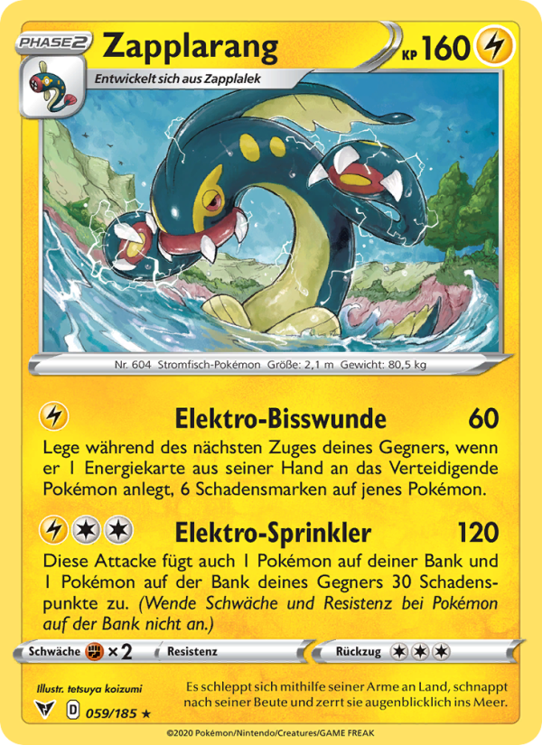 Zapplarang 59 — Farbenschock (German Pokémon TCG card)