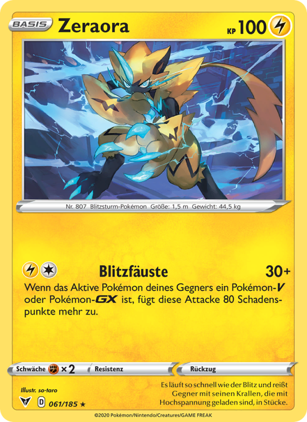 Zeraora 61 — Farbenschock (German Pokémon TCG card)