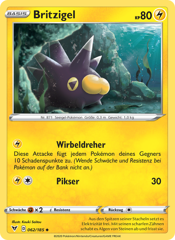 Britzigel 62 — Farbenschock (German Pokémon TCG card)