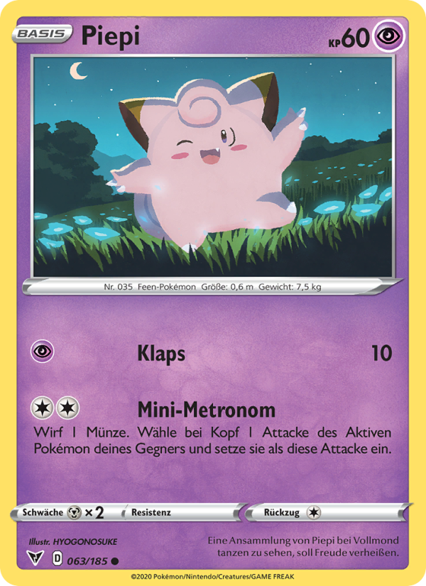 Piepi 63 — Farbenschock (German Pokémon TCG card)
