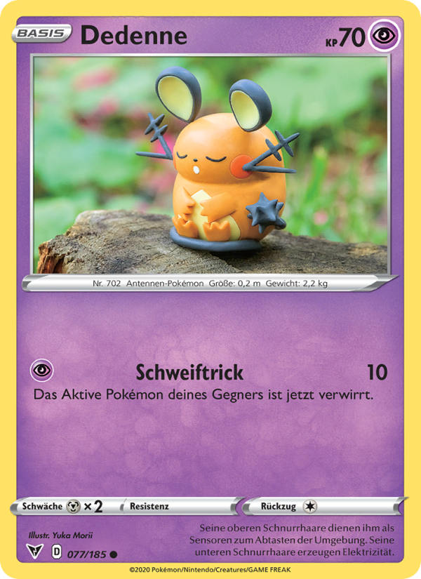 Dedenne 77 — Farbenschock (German Pokémon TCG card)