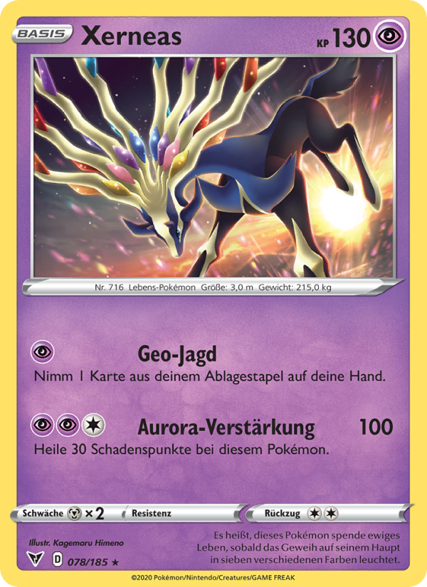Xerneas 78 — Farbenschock (German Pokémon TCG card)