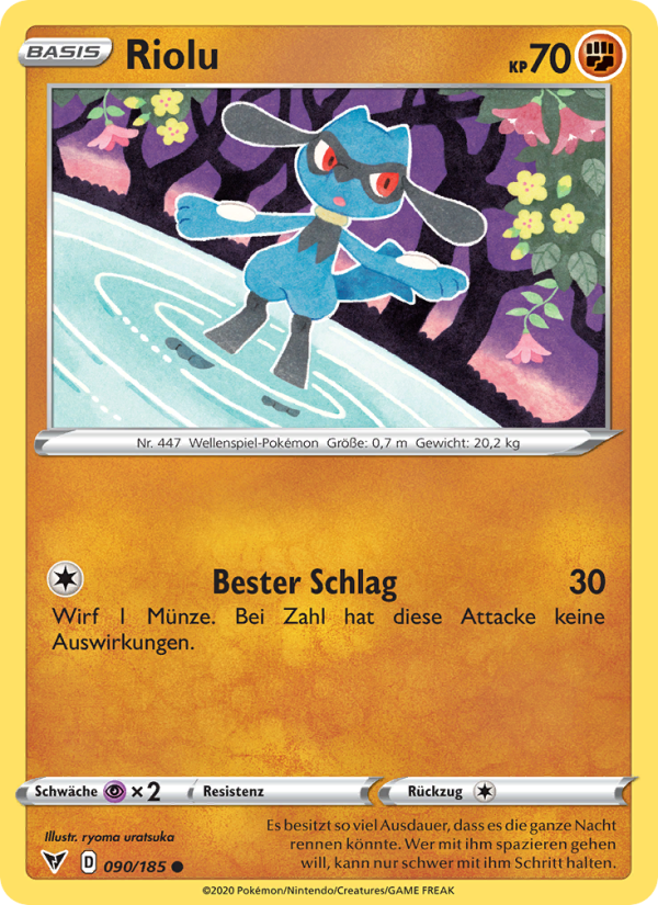 Riolu 90 — Farbenschock (German Pokémon TCG card)