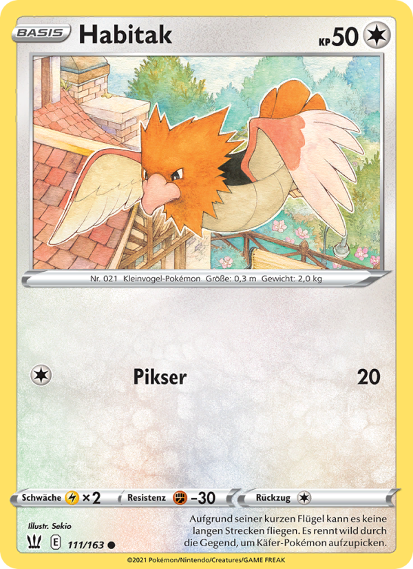 Habitak 111 — Battle Styles (German Pokémon TCG card)