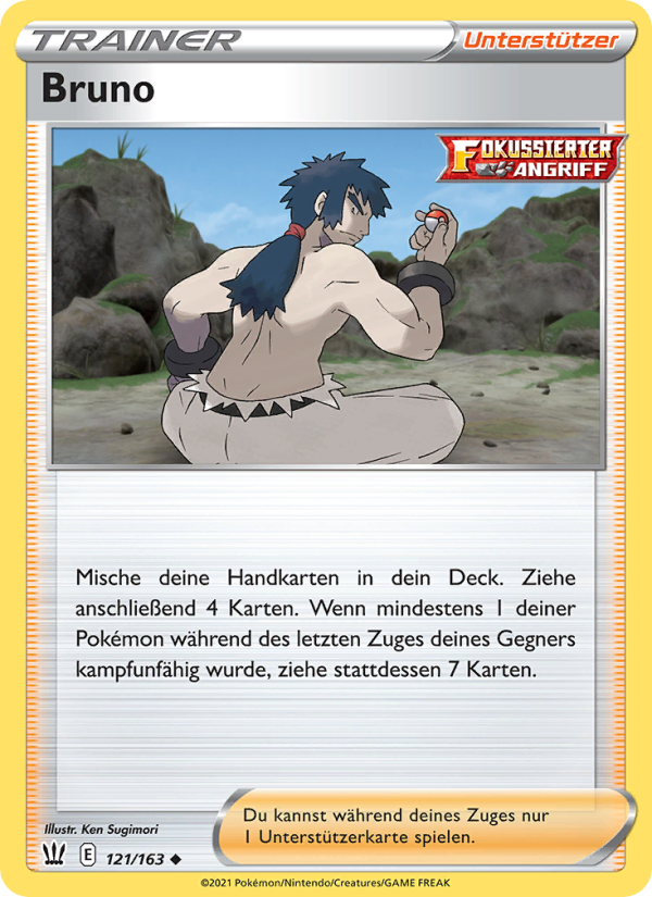 Bruno 121 — Kampfstile (German Pokémon TCG card)