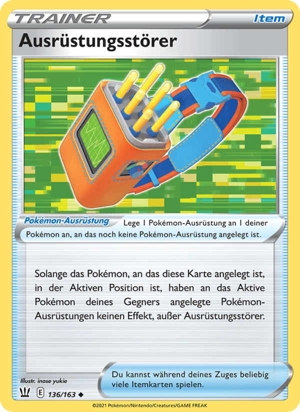 Ausrüstungsstörer 136 — Kampfstile (German Pokémon TCG card)