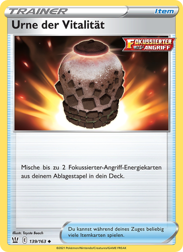 Urne der Vitalität 139 — Kampfstile (German Pokémon TCG card)